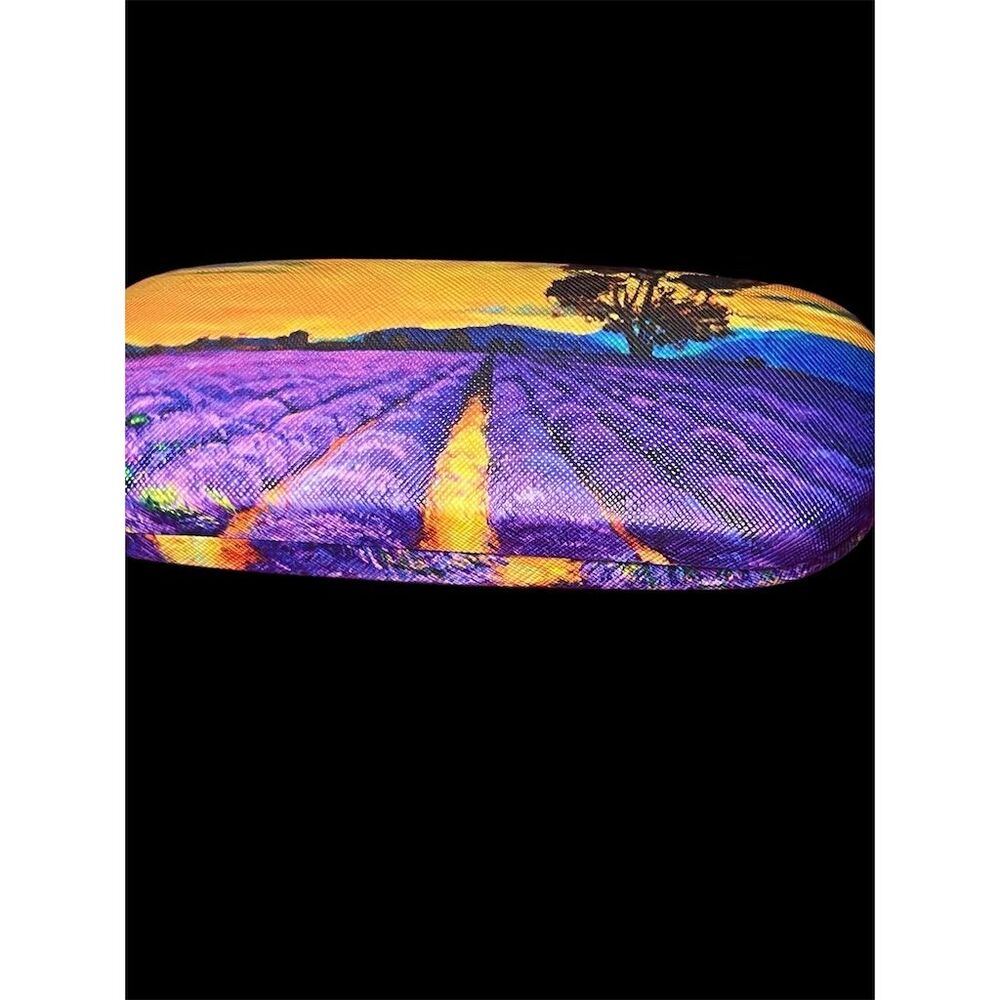 Lavender Field Oil Painting Glasses Case